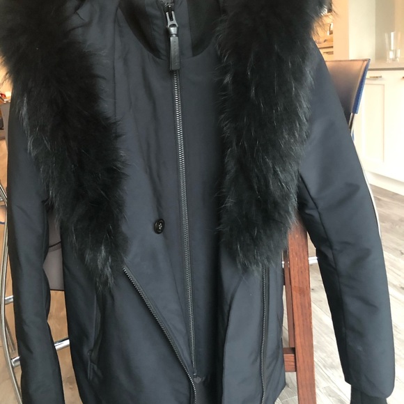 Mackage Black Real fur, Black jacket. Worn once - Picture 4 of 5